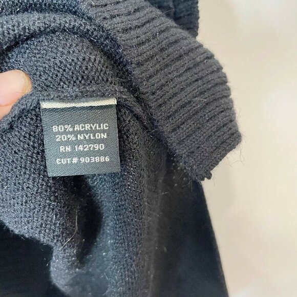 BCBGMAXAZRIA Womens Sleeveless Oversized Sweater Black XS Relaxed Mock Neck NWT - Picture 4 of 8